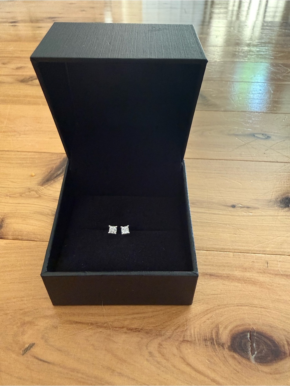 Princess-Cut Diamond Solitaire Stud
Earrings 1/4 ct tw 14K White Gold